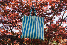 Load image into Gallery viewer, Mattias block print bag hanging in a tree